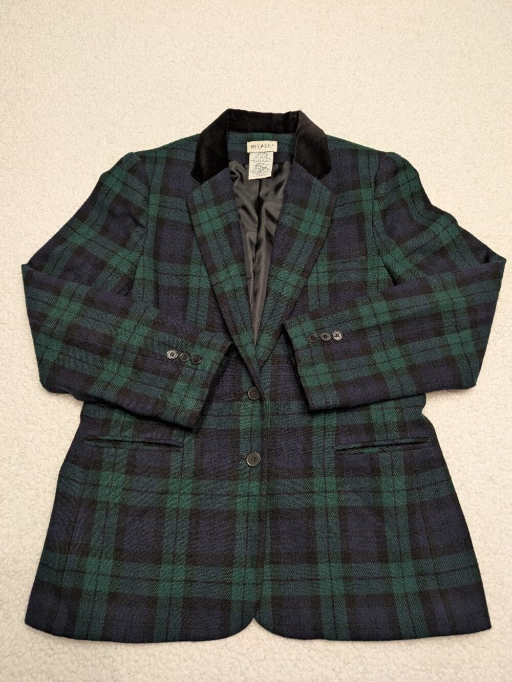 Vintage White Stag plaid blazer 🍂